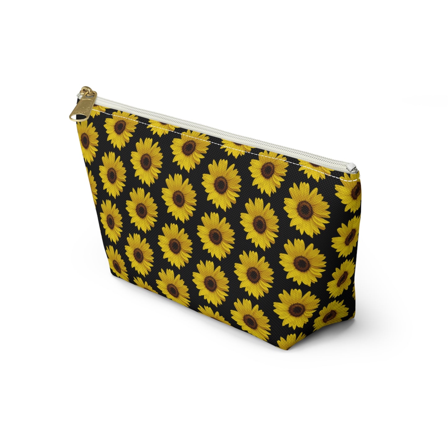 Sunflower Black Accessory Pouch w T-bottom