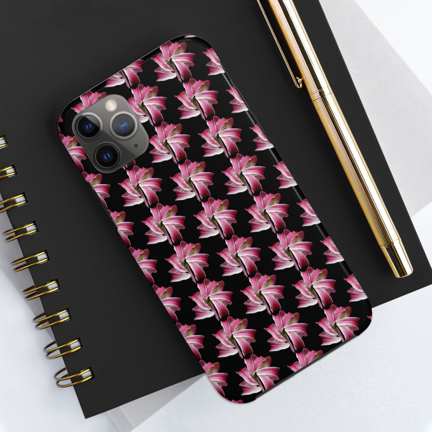 Morning Lily Black Tough Phone Case