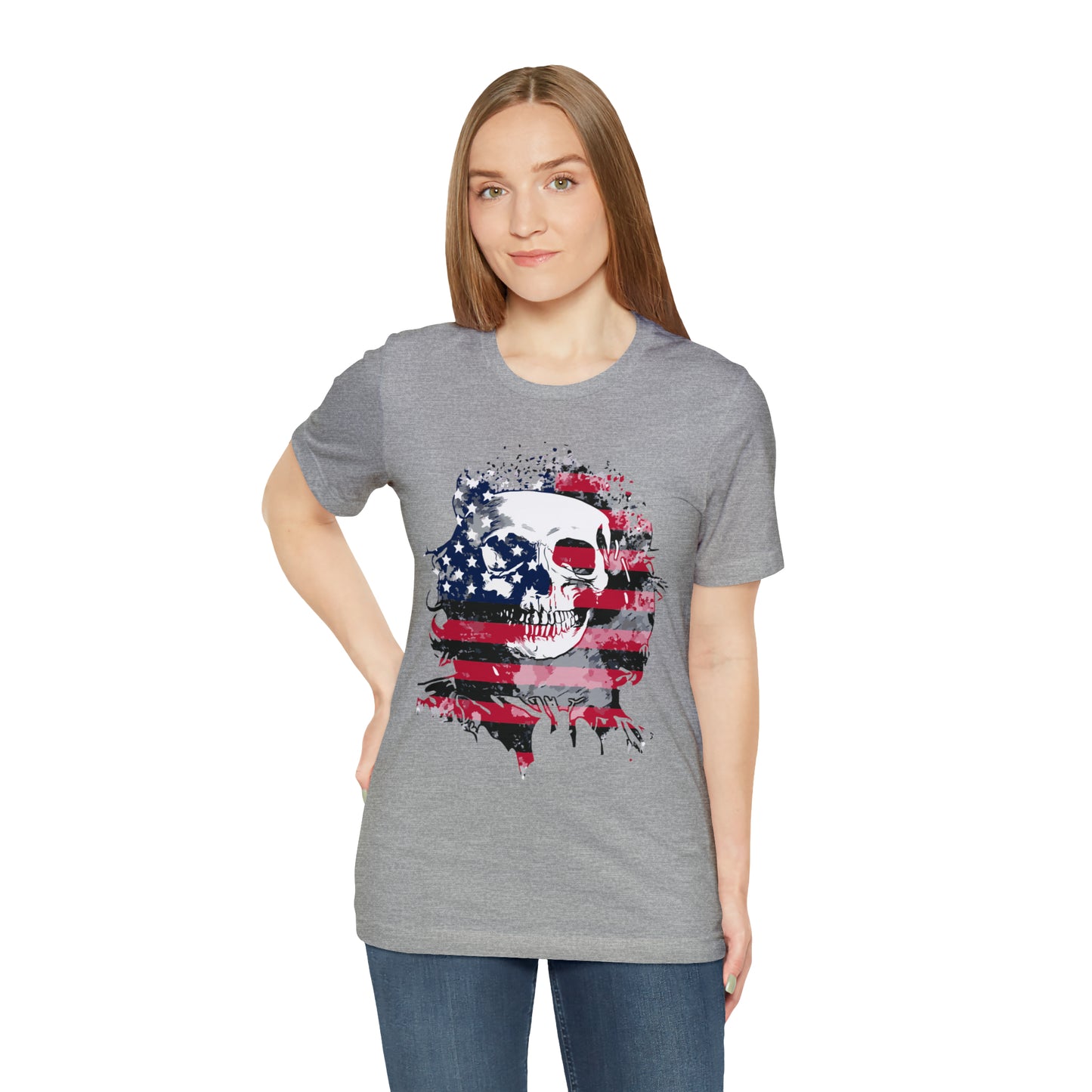 Skull and Flag Unisex Jersey Short Sleeve Tee