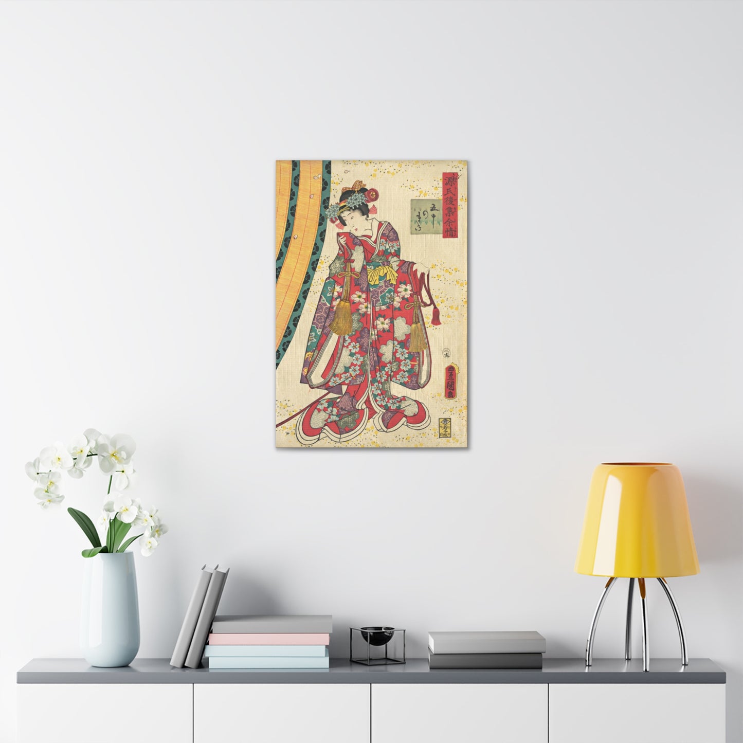 Utagawa Kunisada - Parody of the Third Princess and Kashiwagi Wall Art