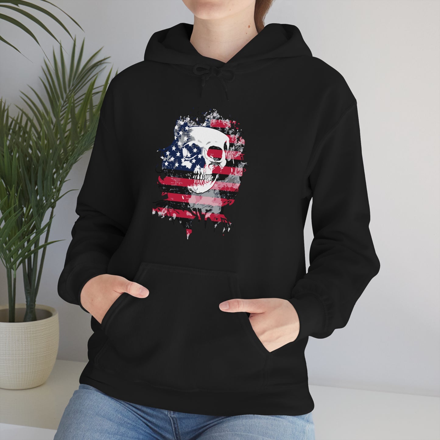 Skull and Flag Unisex Heavy Blend™ Hooded Sweatshirt