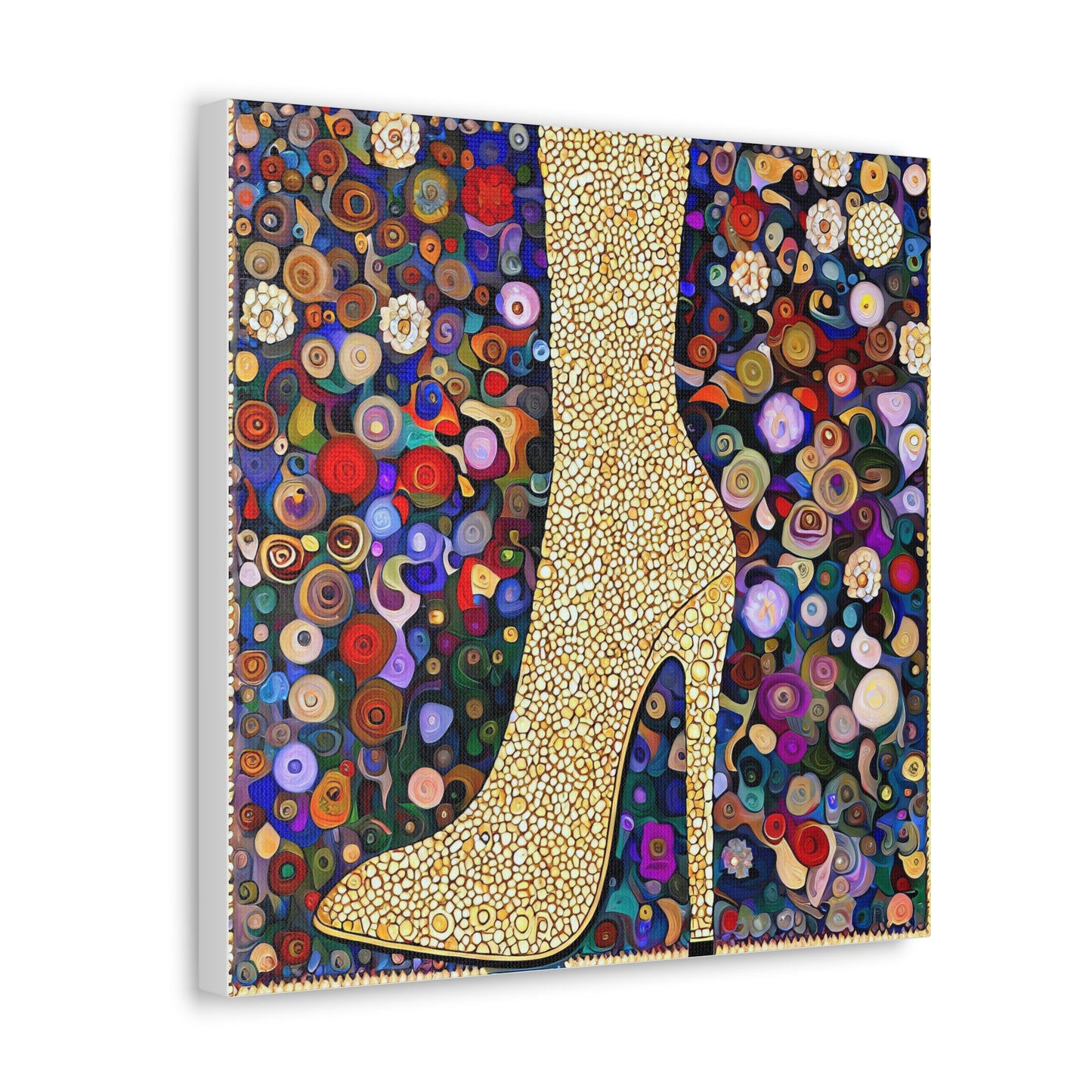 Gold Shoe  - Canvas Wall Art