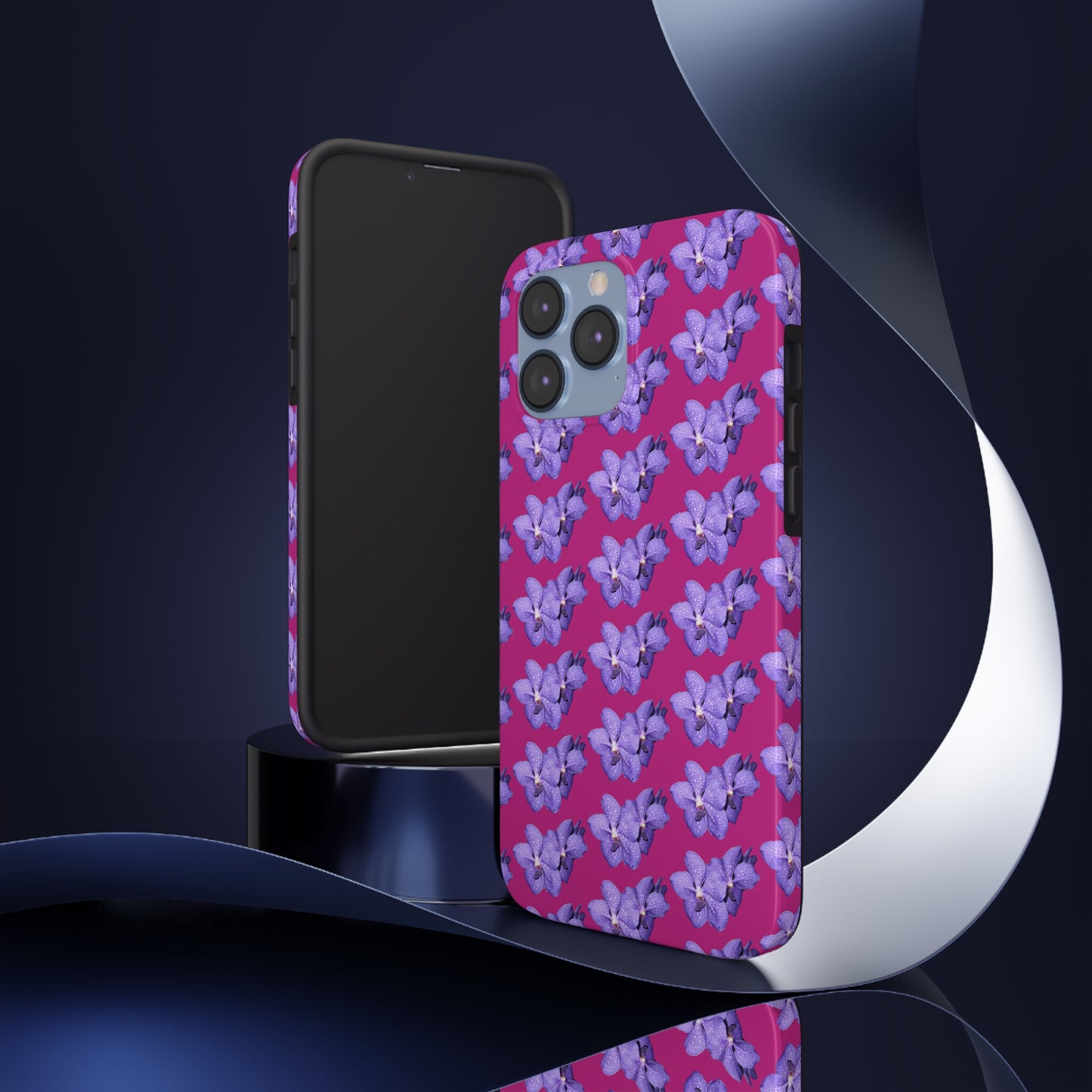 Blue Orchid Pink Tough Phone Case