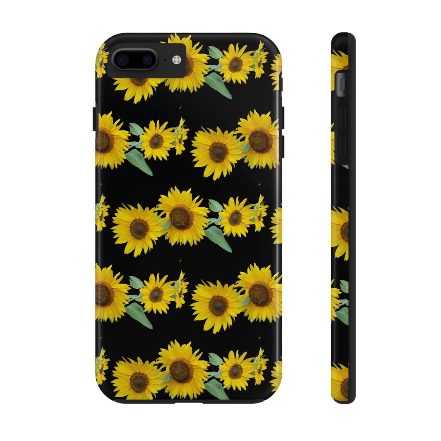 Sunflower Cluster Black Tough Phone Case