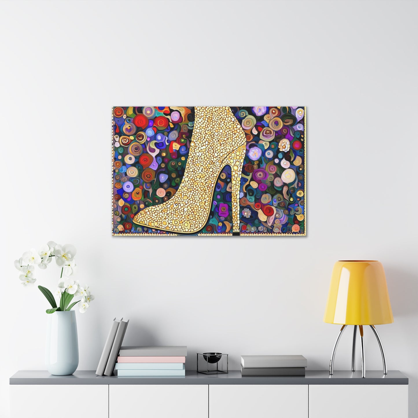 Gold Shoe  - Canvas Wall Art