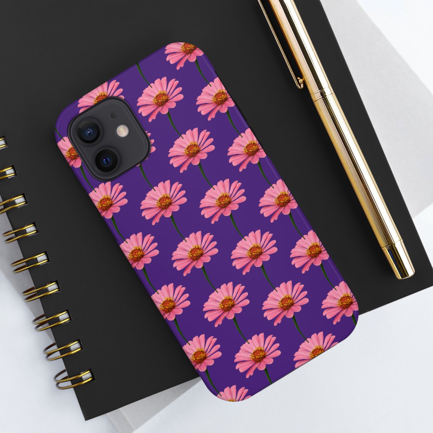 Pink Zinnia Purple Tough Phone Case