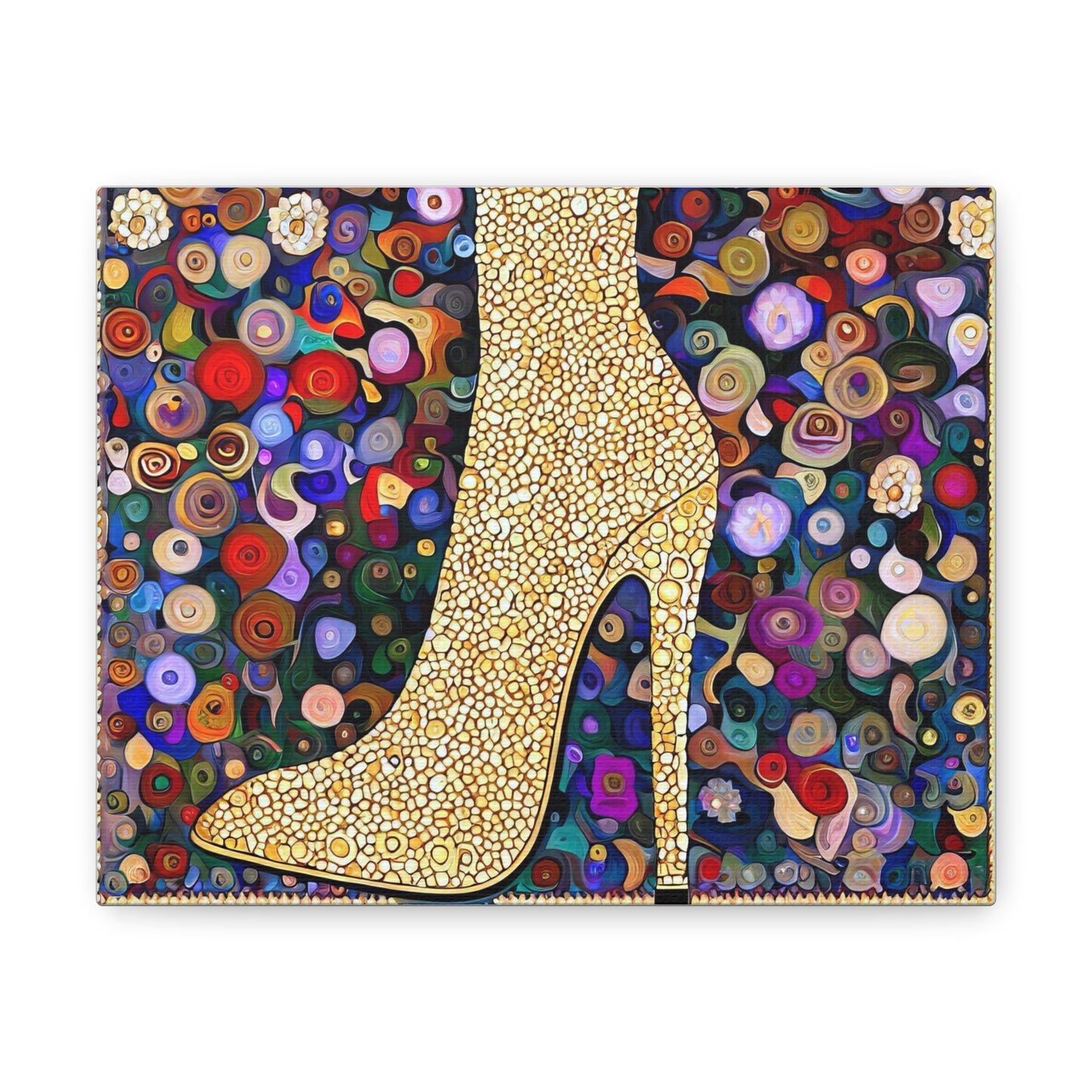 Gold Shoe  - Canvas Wall Art