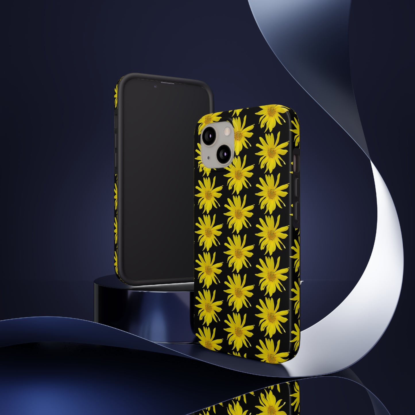 Wild Sunflower Black Tough Phone Case