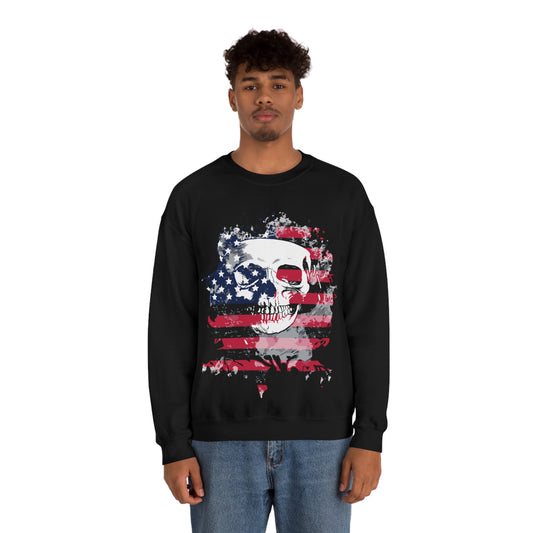 Skull and Flag Unisex Heavy Blend™ Crewneck Sweatshirt