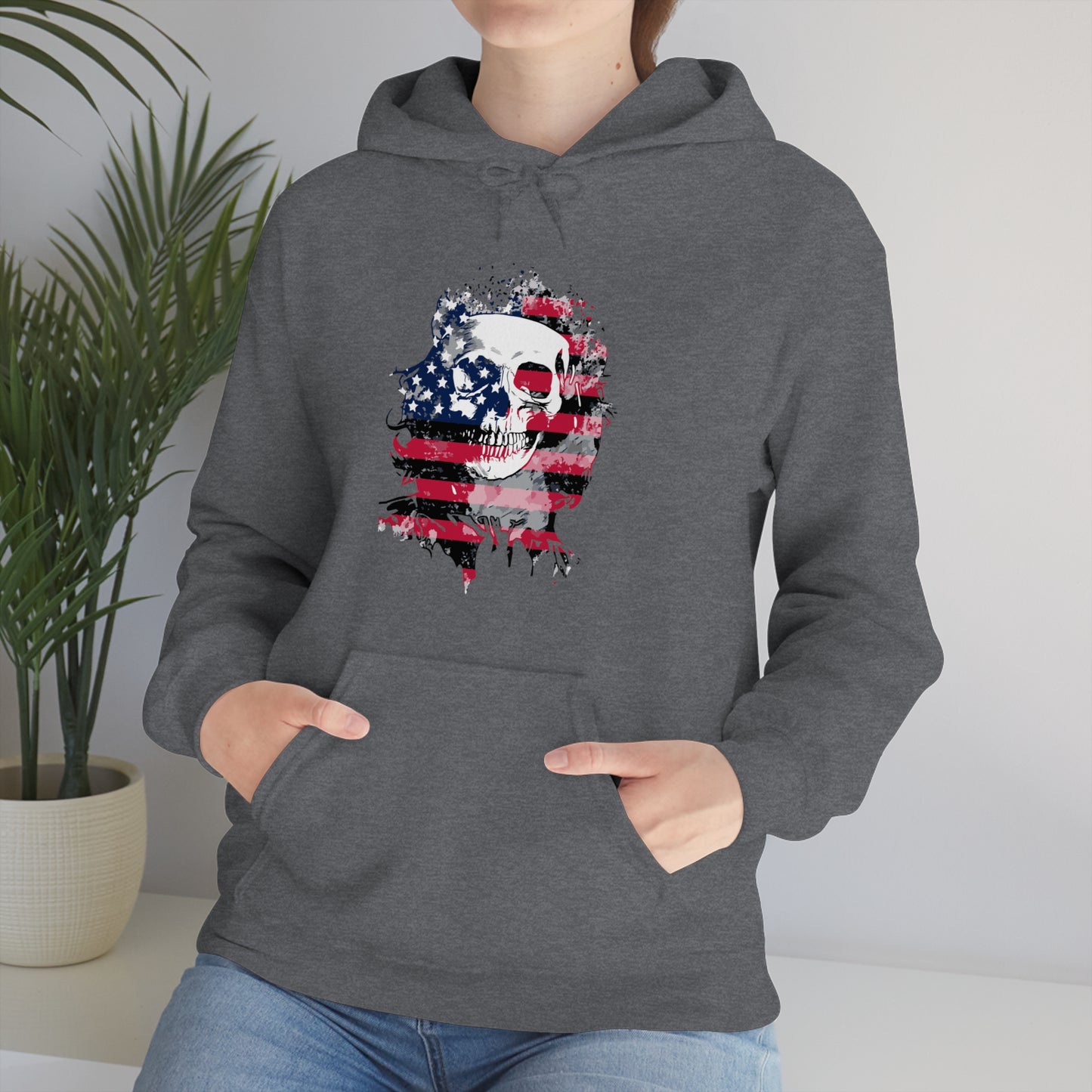 Skull and Flag Unisex Heavy Blend™ Hooded Sweatshirt