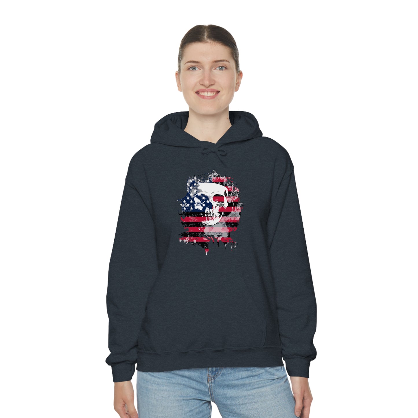 Skull and Flag Unisex Heavy Blend™ Hooded Sweatshirt