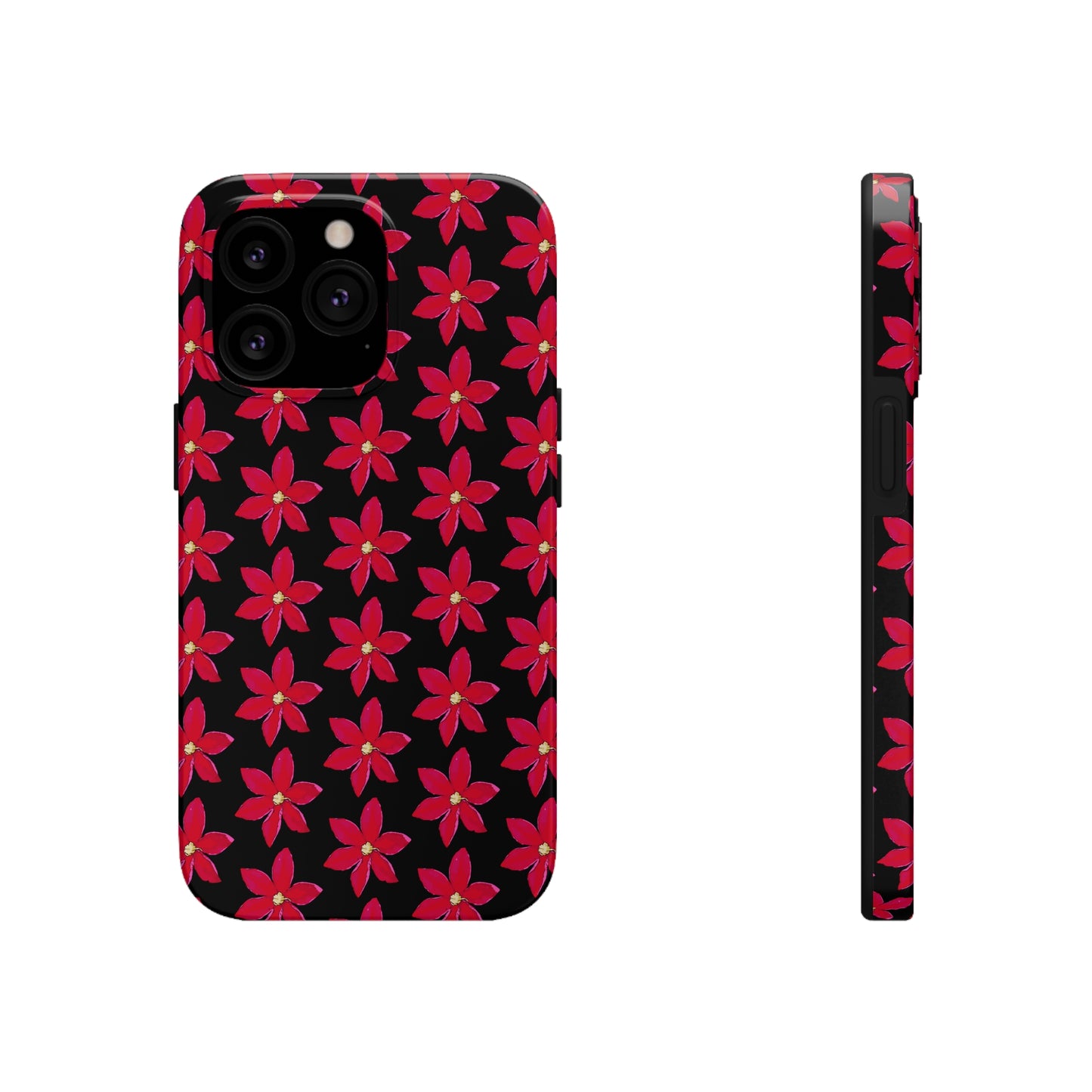 Regency Clematis Black Tough Phone Case