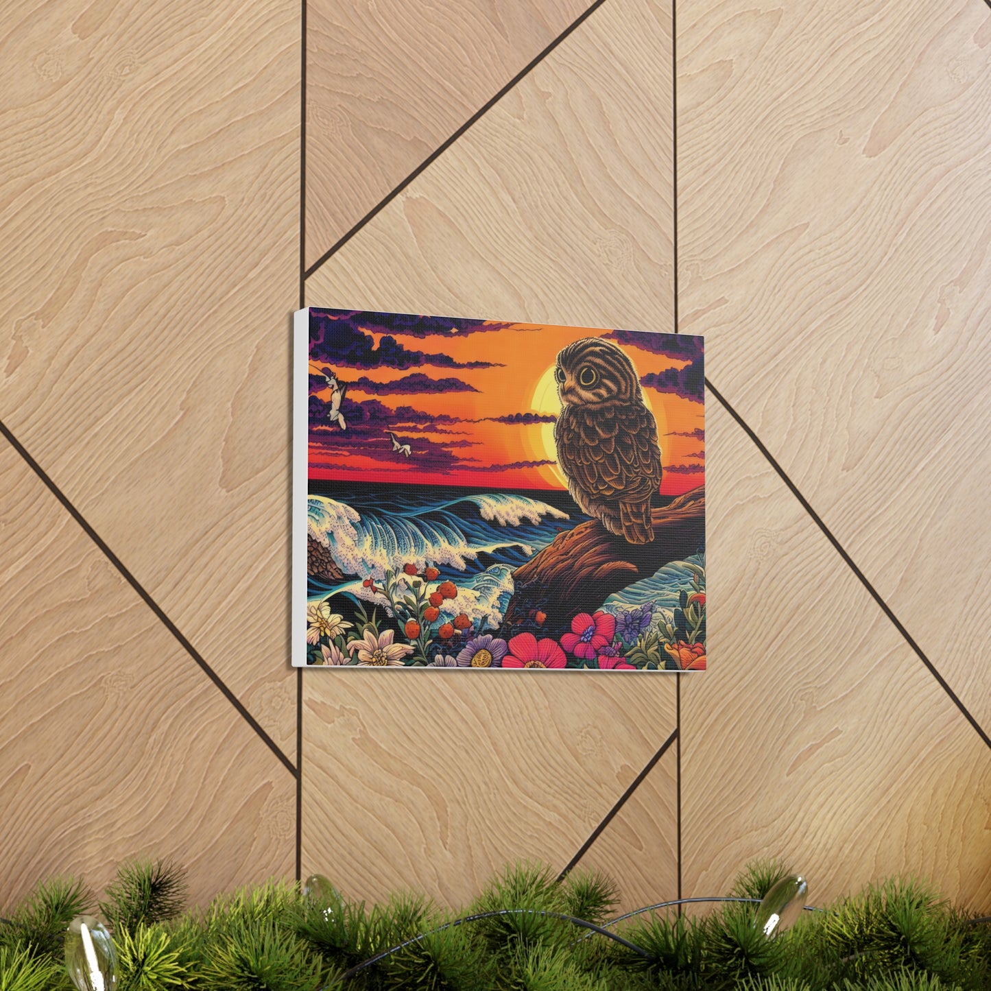 Wisconsin Owl  - Canvas Wall Art