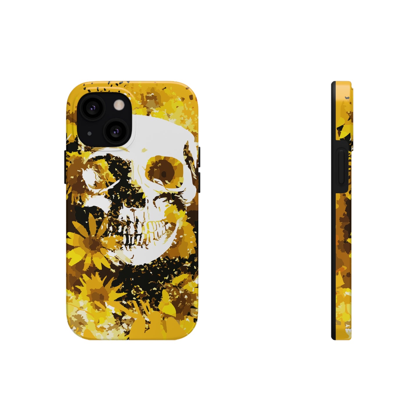 Sunflower Skull Tough Phone Case