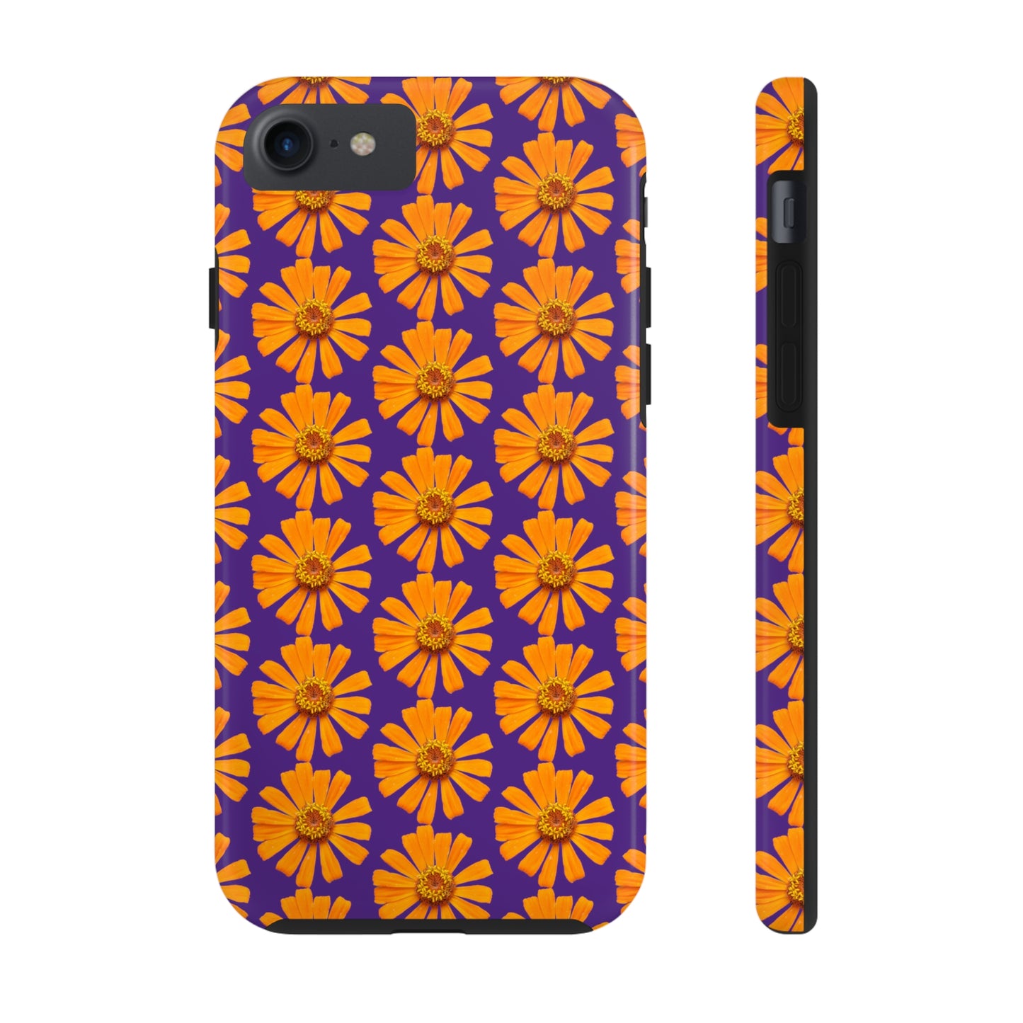 Orange Zinnia Purple Tough Phone Case