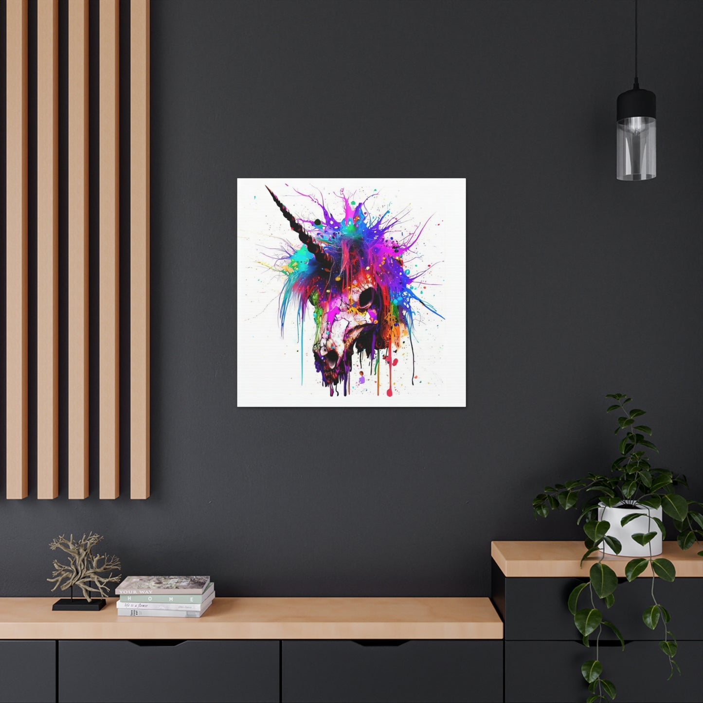 Unicorn Skull - Canvas Wall Art