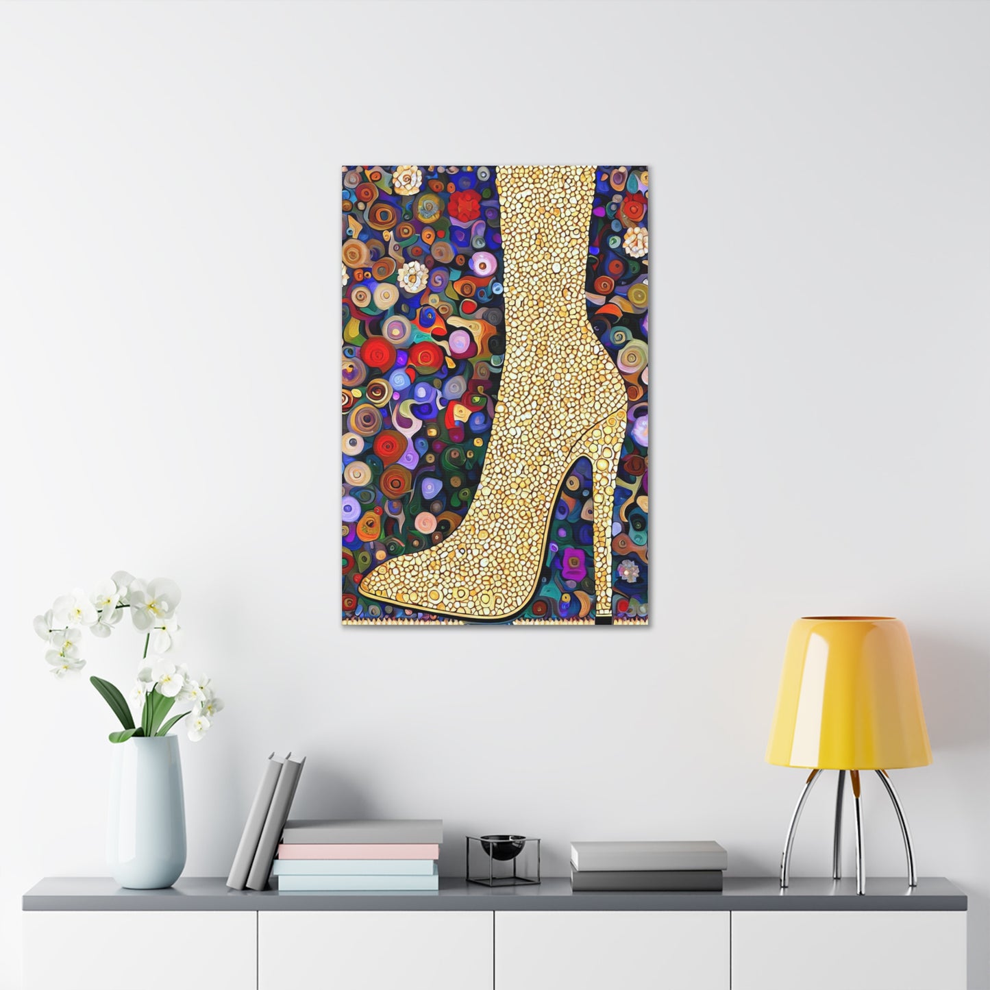 Gold Shoe  - Canvas Wall Art