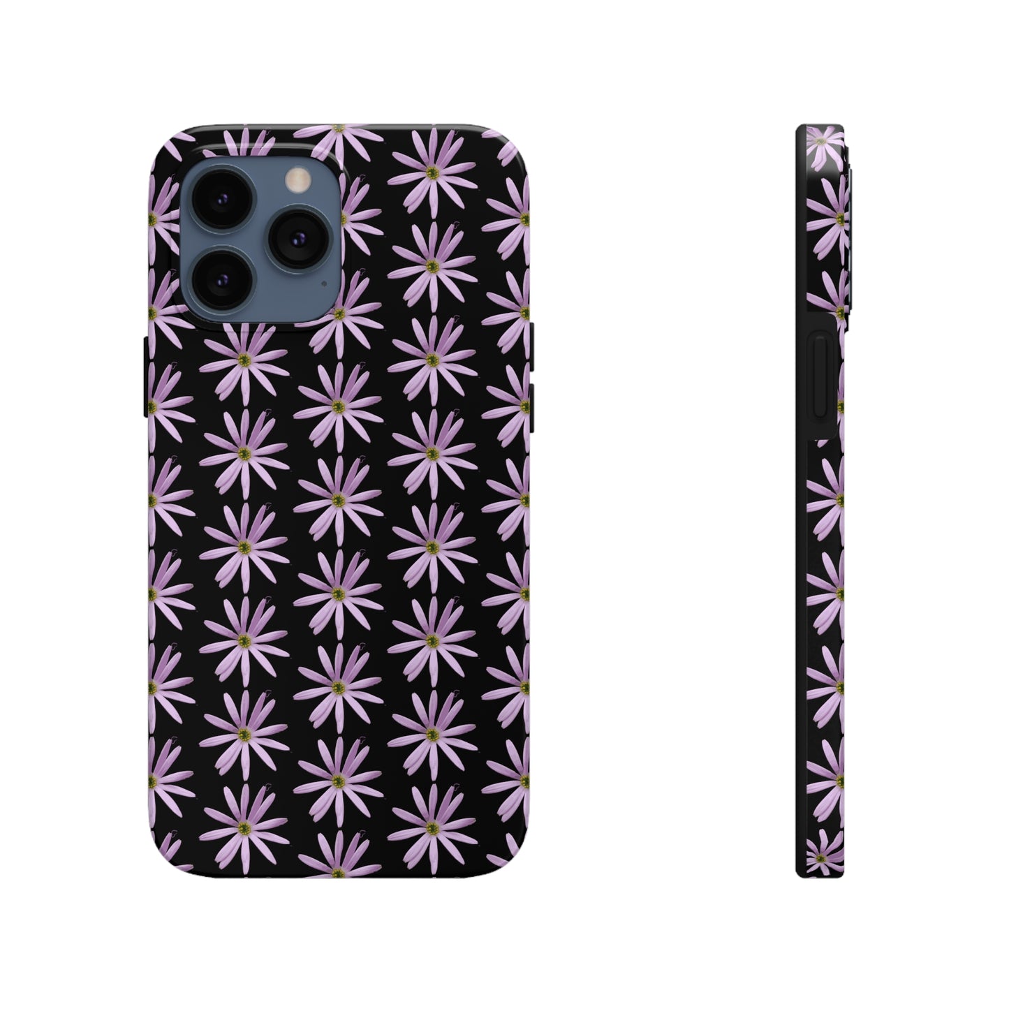 Aster Black Tough Phone Case