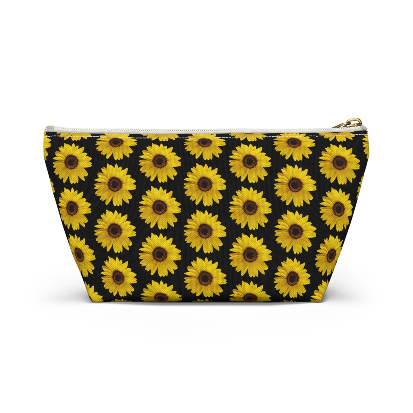 Sunflower Black Accessory Pouch w T-bottom