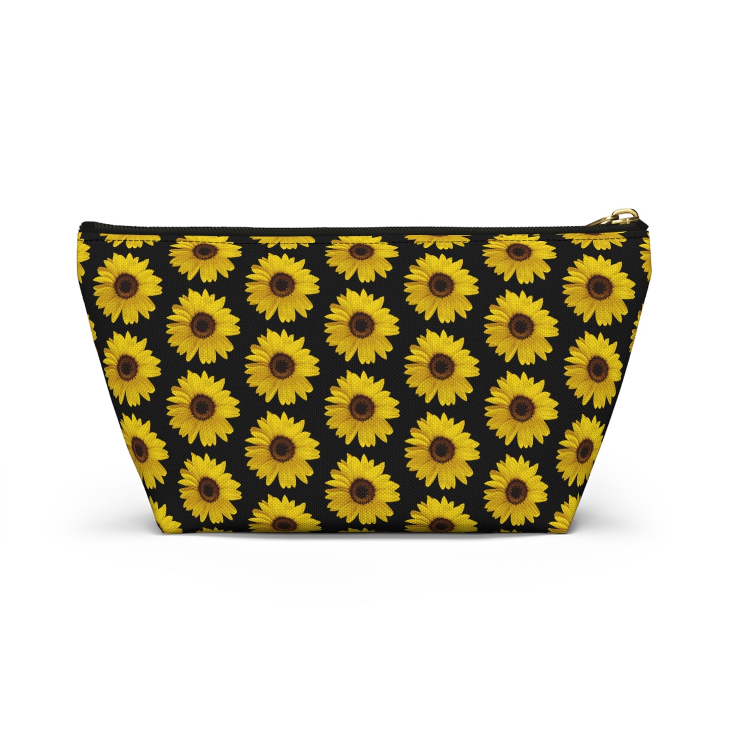 Sunflower Black Accessory Pouch w T-bottom