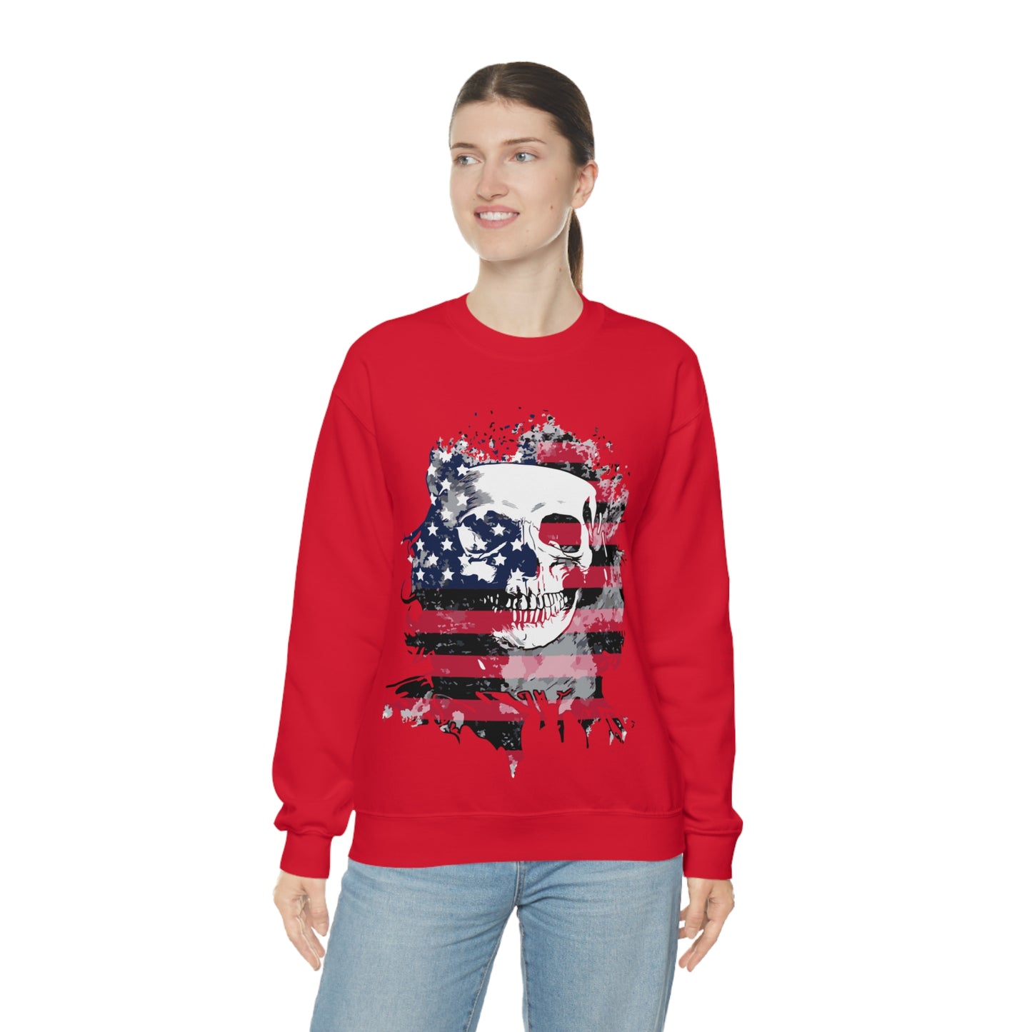 Skull and Flag Unisex Heavy Blend™ Crewneck Sweatshirt