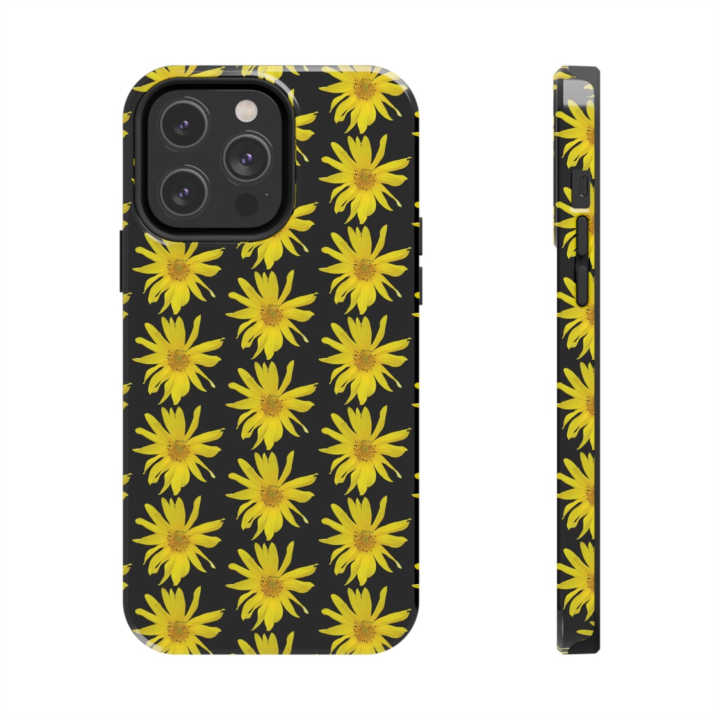 Wild Sunflower Black Tough Phone Case