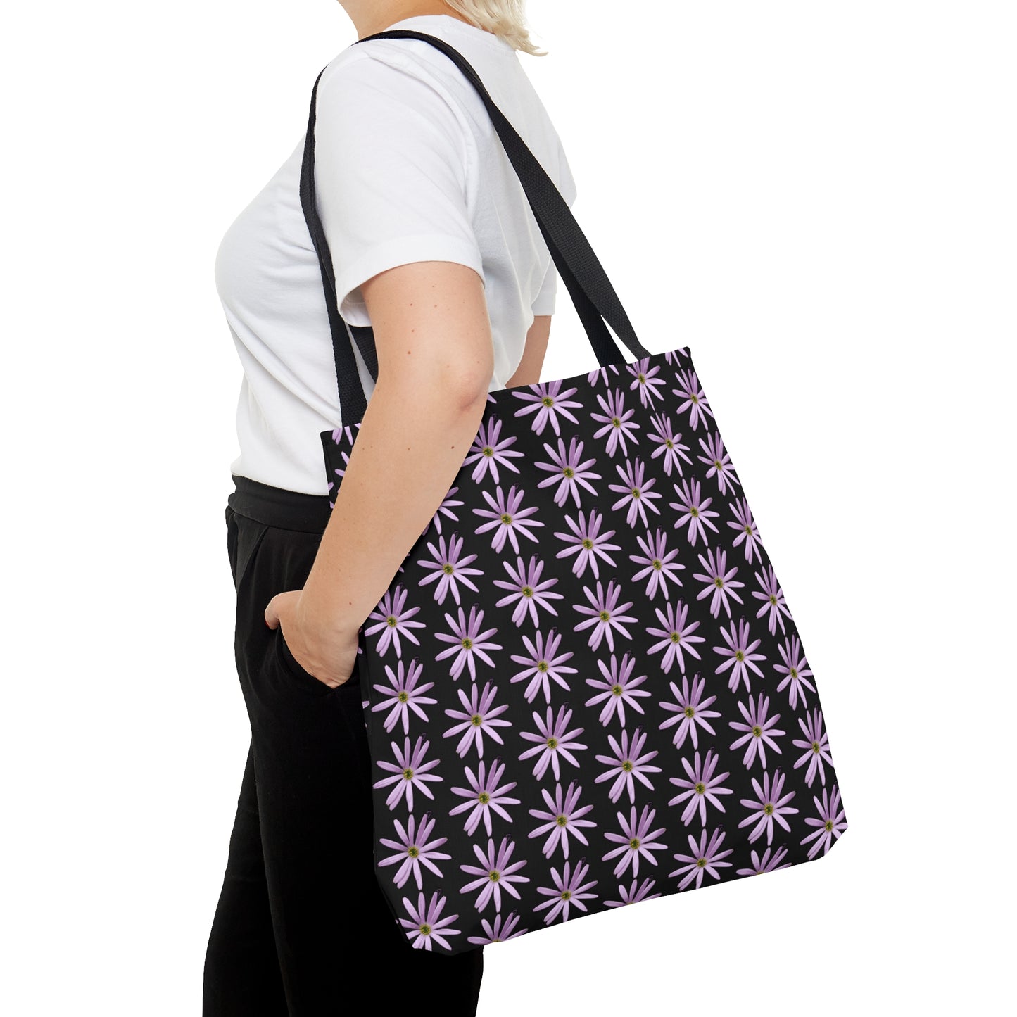 Aster Black Tote Bag