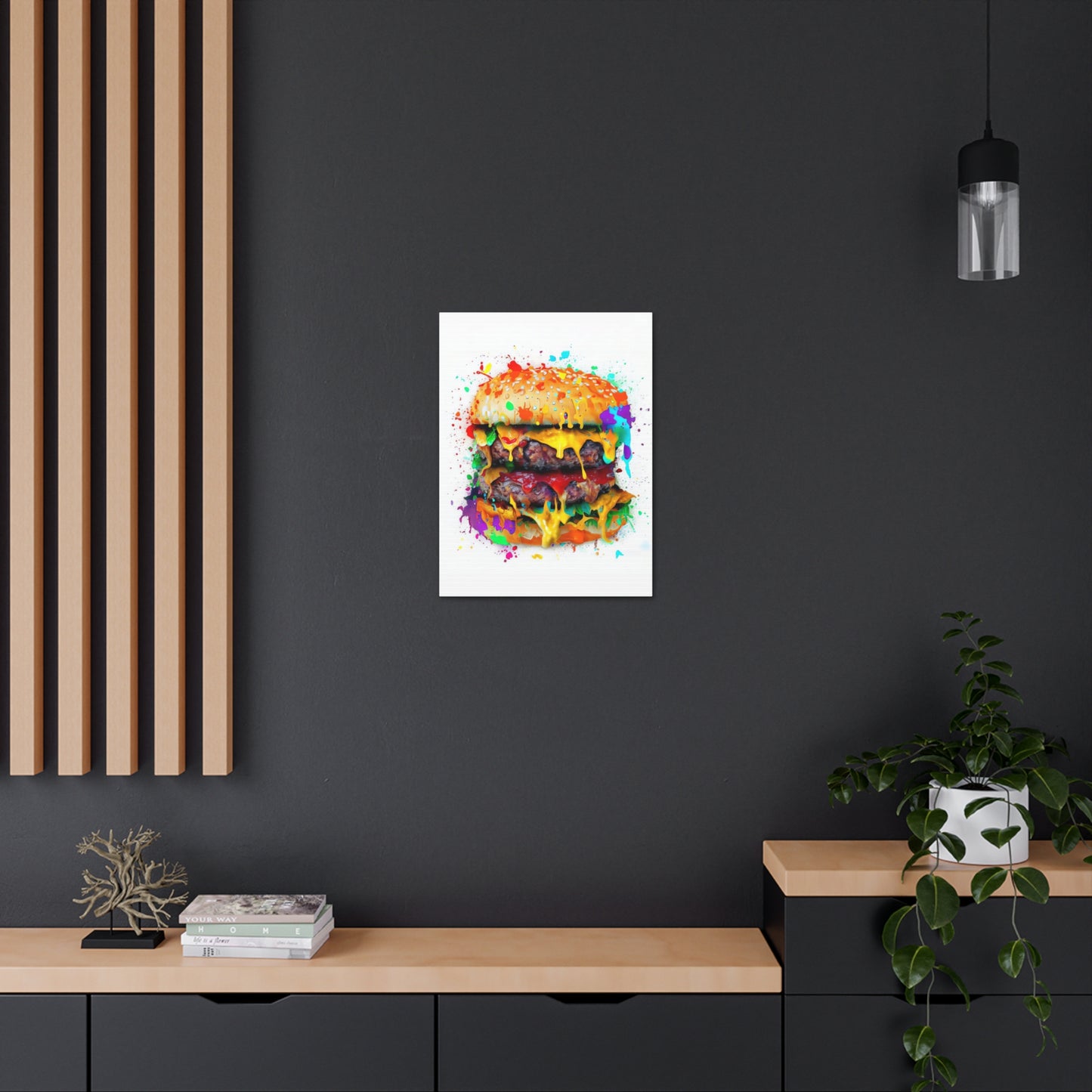 Double Cheese Burger  - Canvas Wall Art