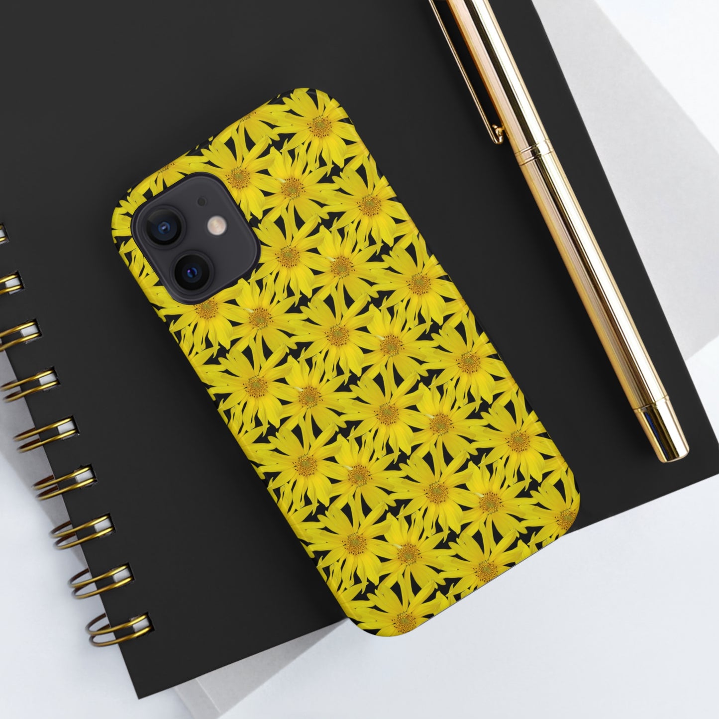 Wall Sunflower Black Tough Phone Case