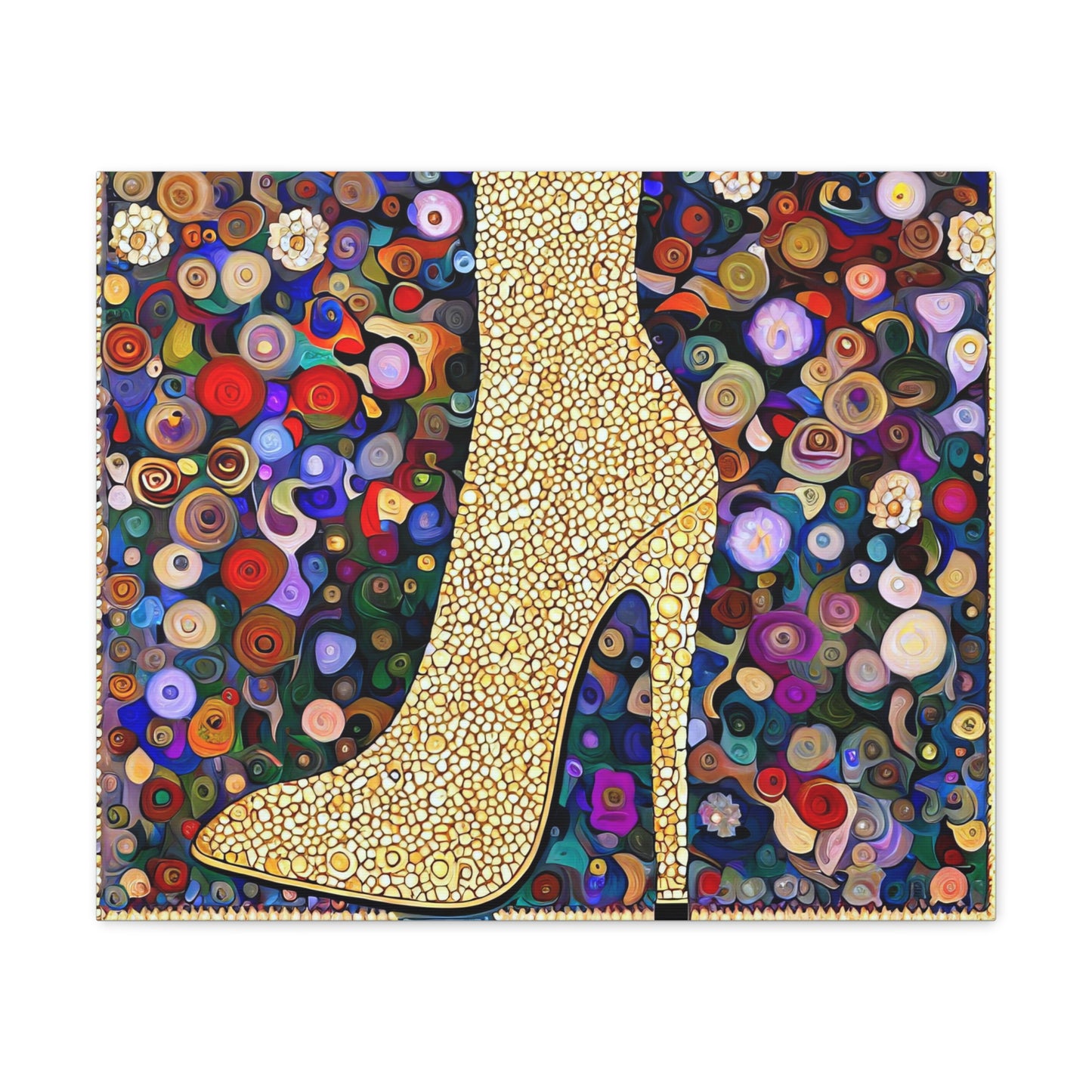 Gold Shoe  - Canvas Wall Art