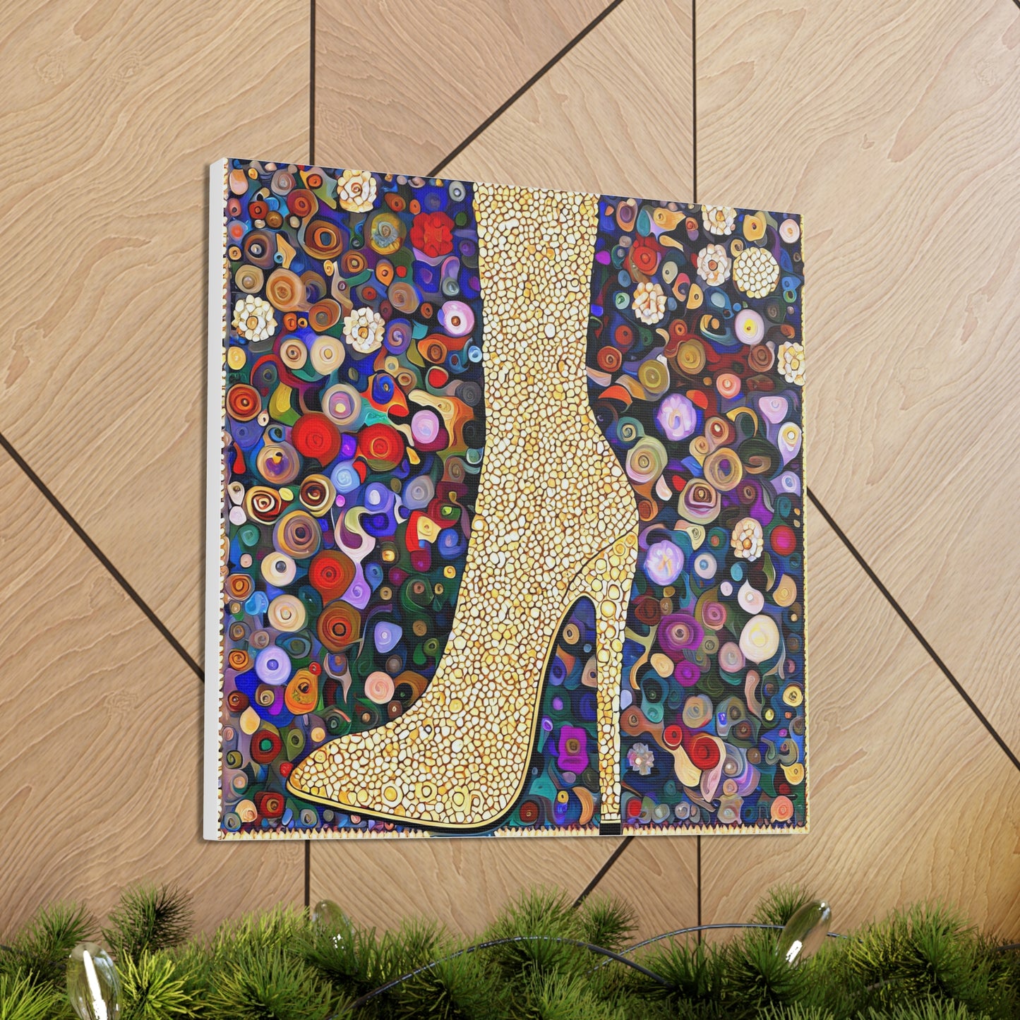 Gold Shoe  - Canvas Wall Art