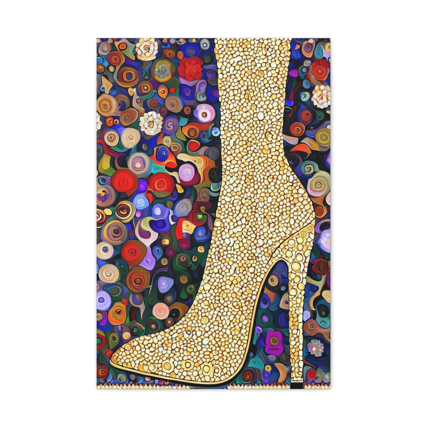 Gold Shoe  - Canvas Wall Art