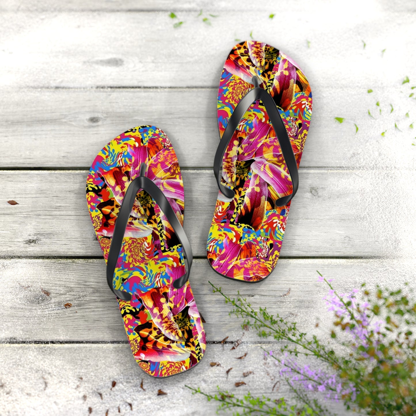 Floral Fiesta Flip Flops