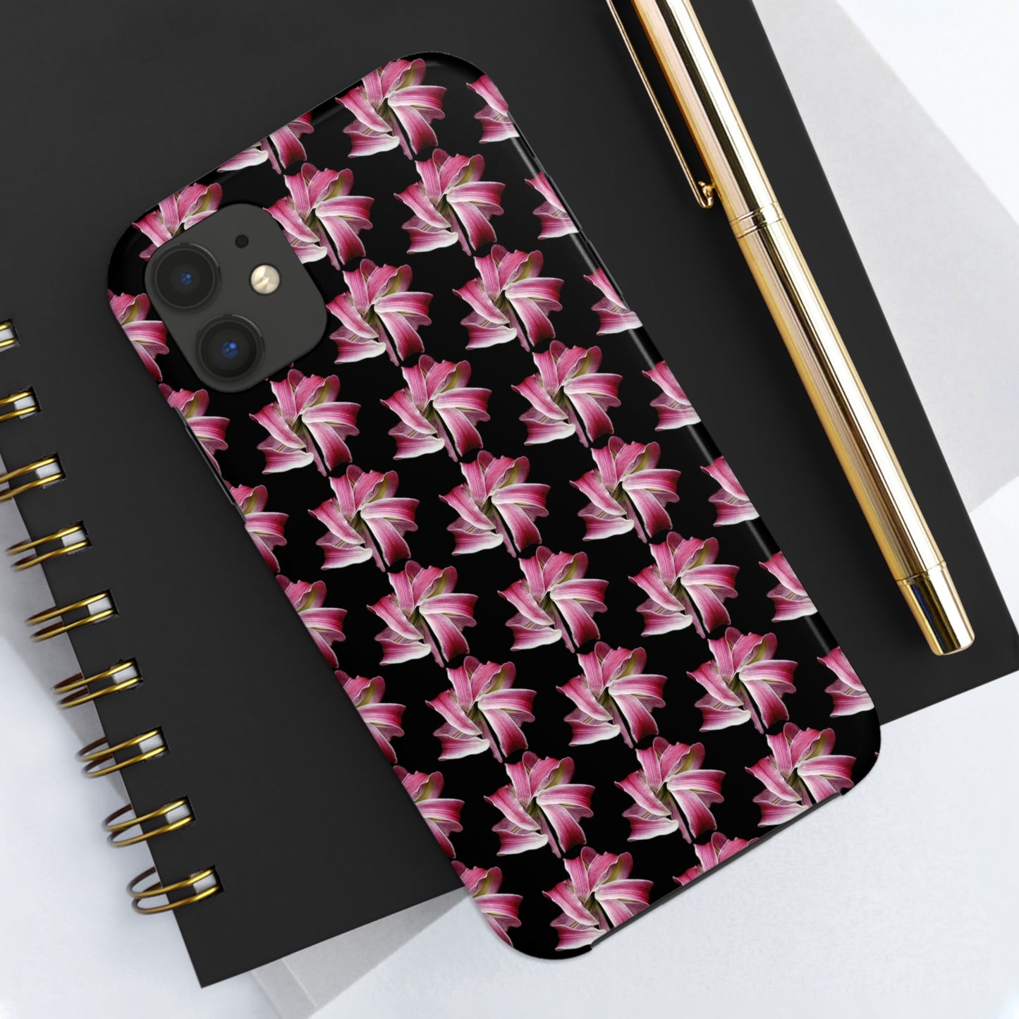 Morning Lily Black Tough Phone Case