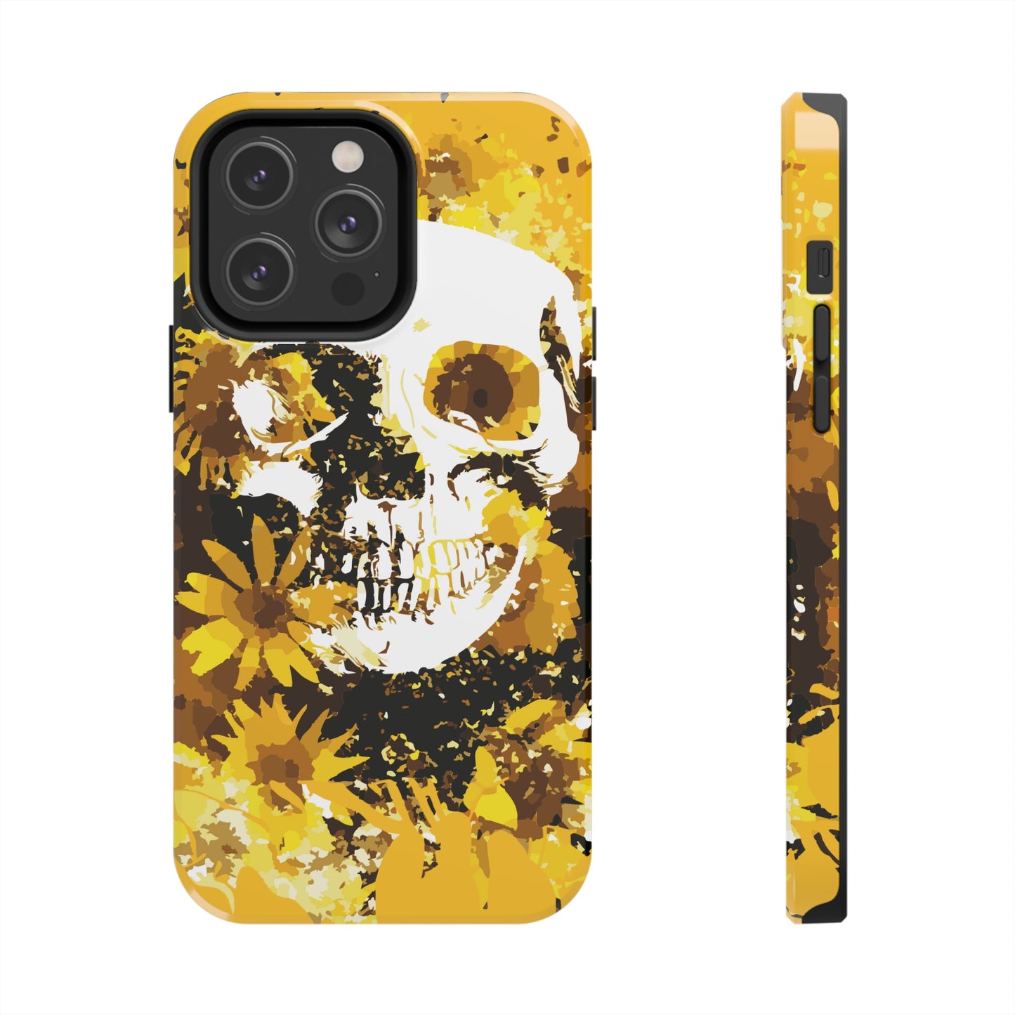 Sunflower Skull Tough Phone Case