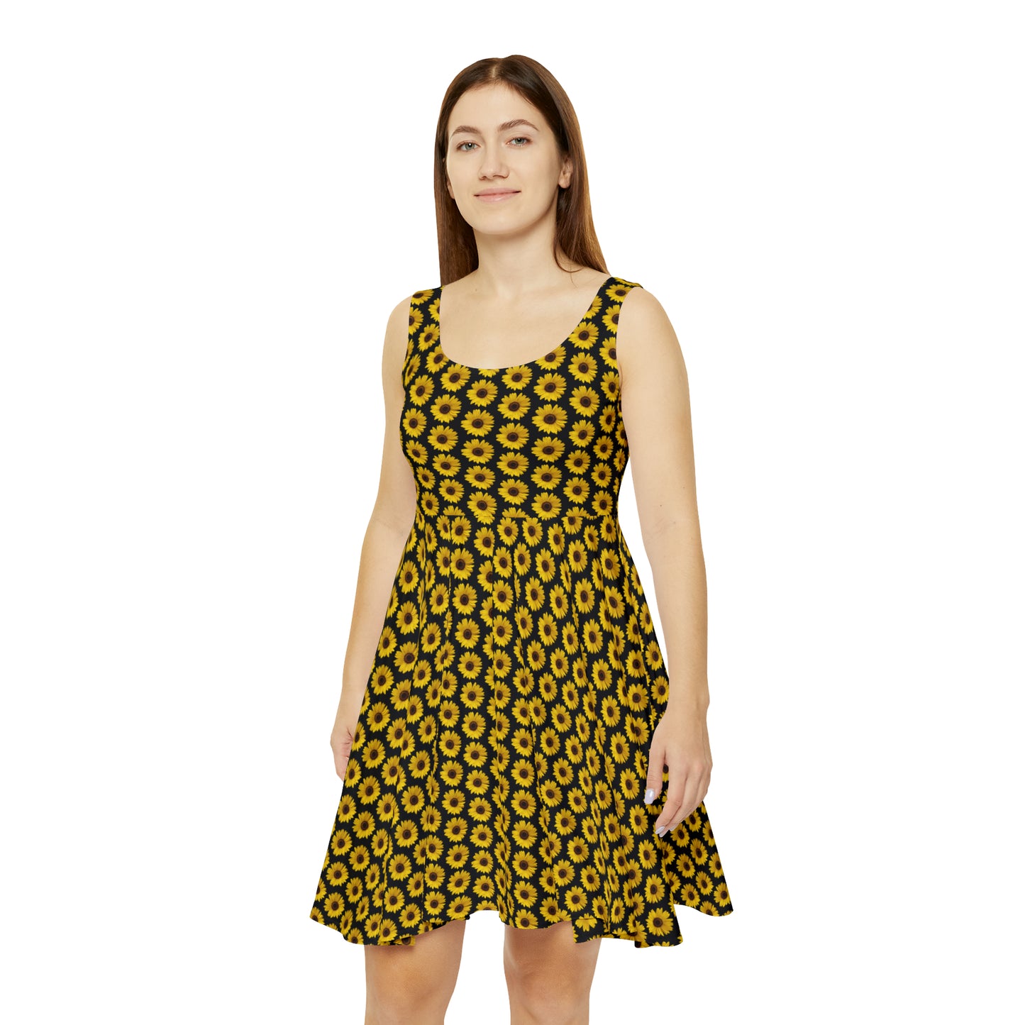 Sunflower Black Skater Dress