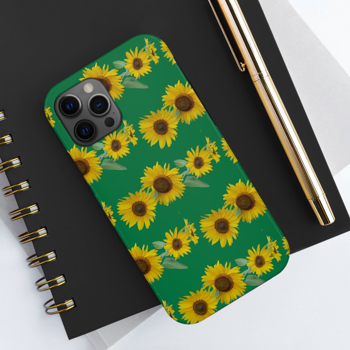 Sunflower Cluster Green Tough Phone Case