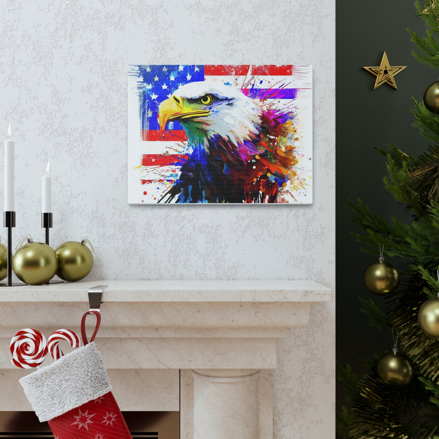 American Eagle Flag  - Canvas Wall Art