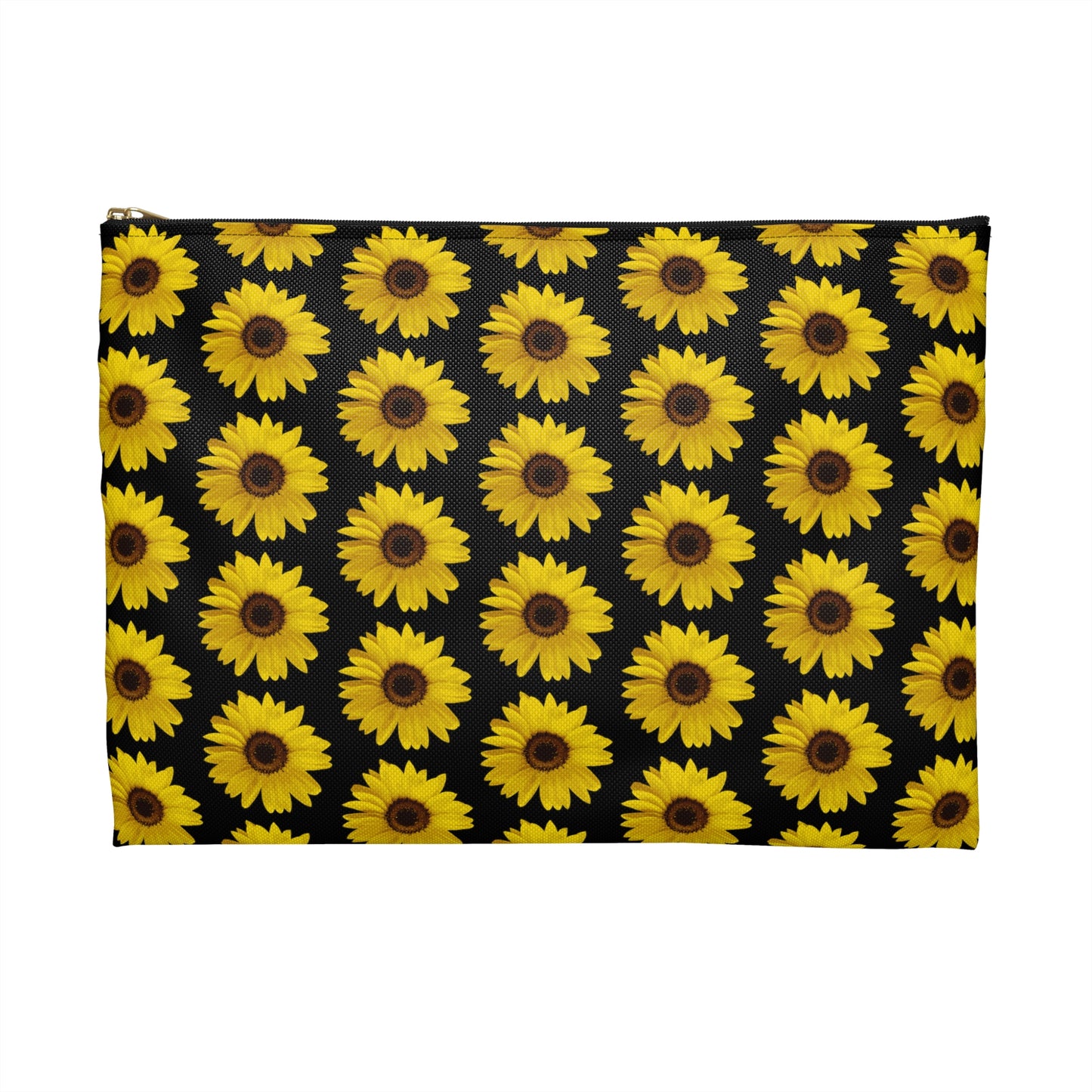 Sunflower Black Accessory Pouch