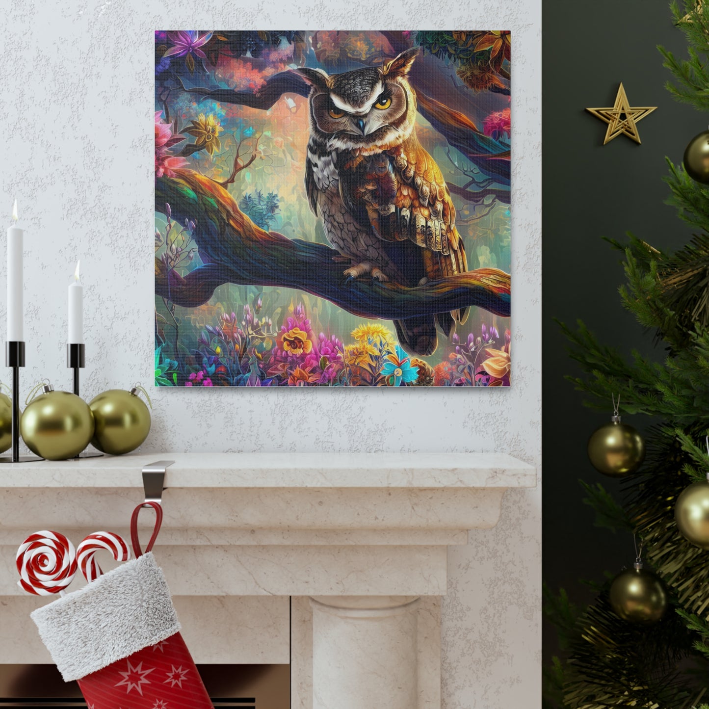 South Dakota Owl - Canvas Wall Art