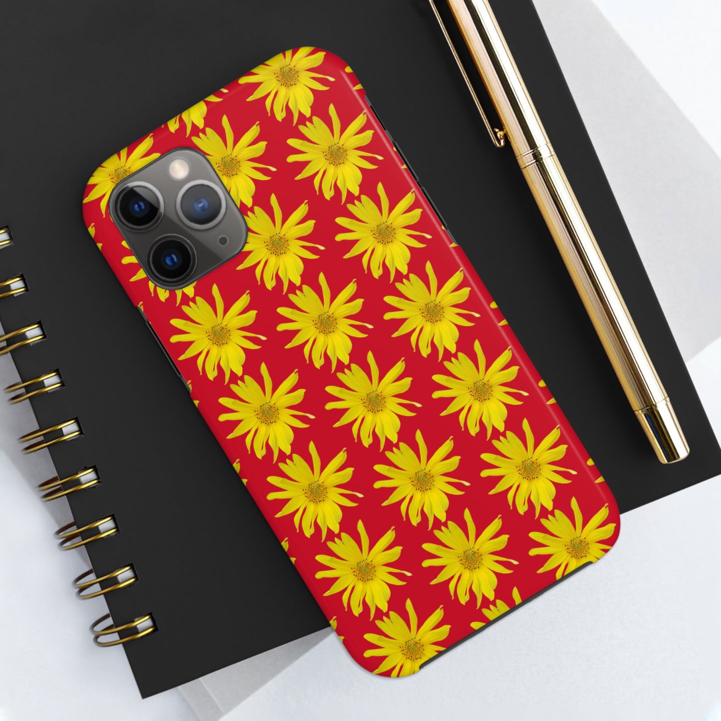 Wild Sunflower Red Tough Phone Case