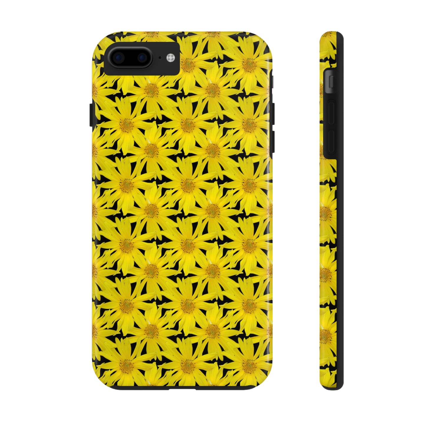 Wall Sunflower Black Tough Phone Case