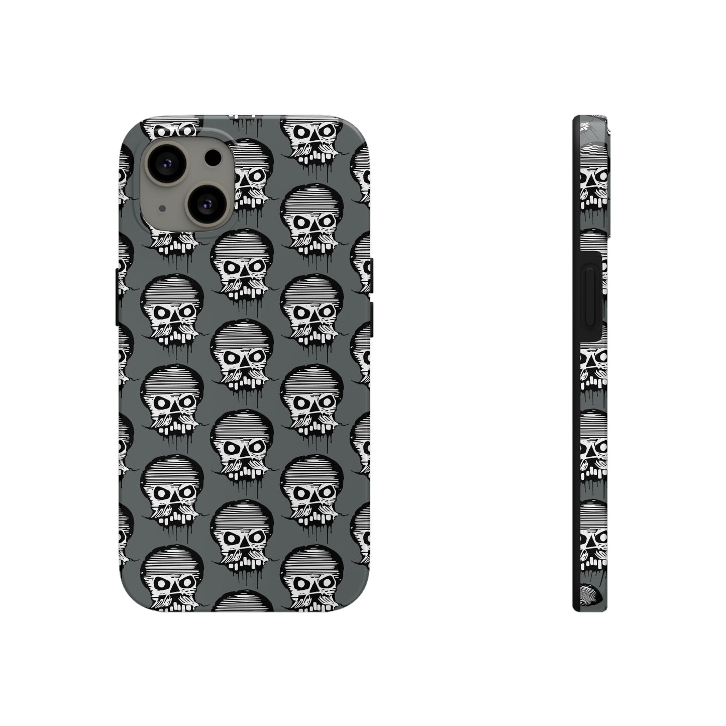 Skull Grey Tough Phone Case