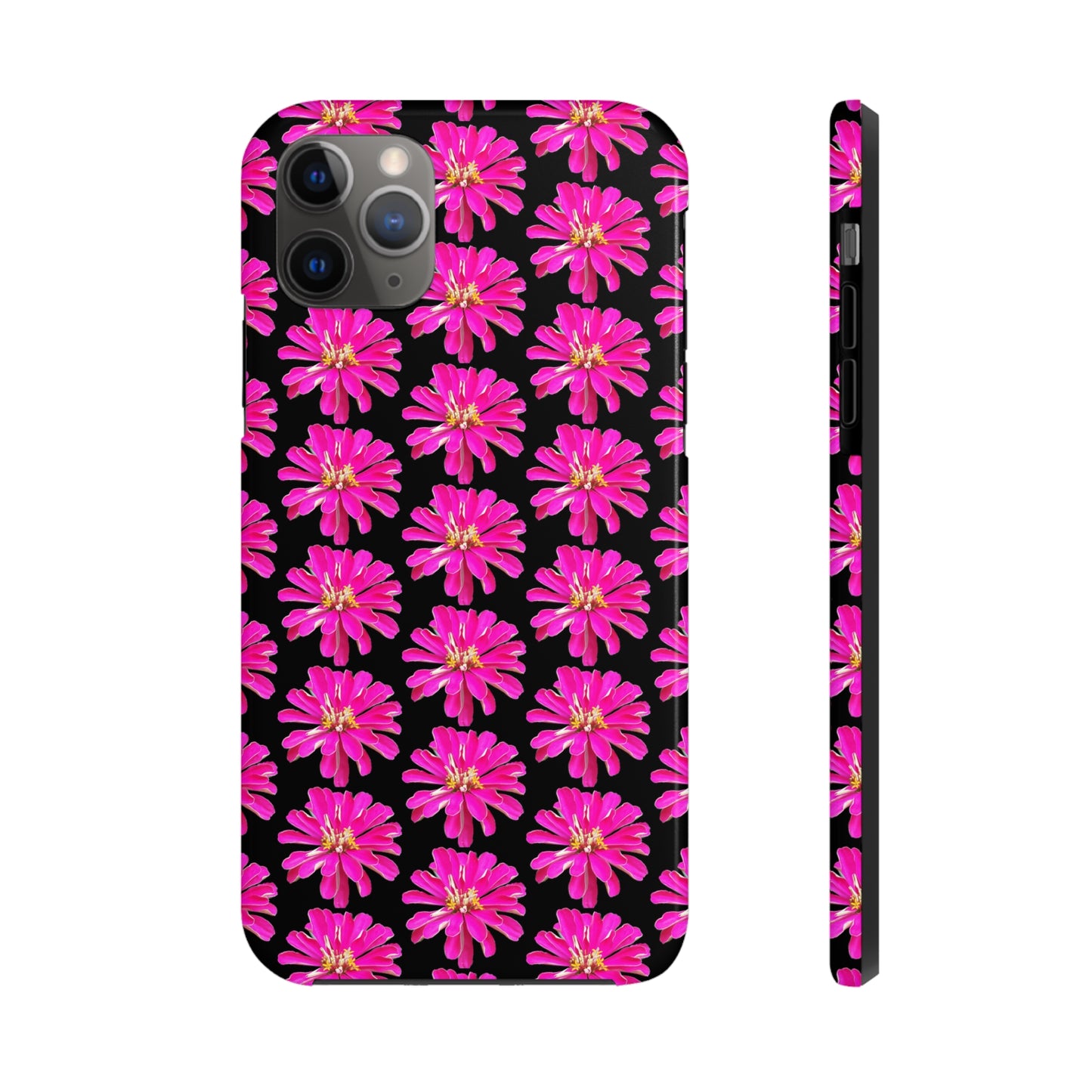 Pink Zinnia Black Tough Phone Case