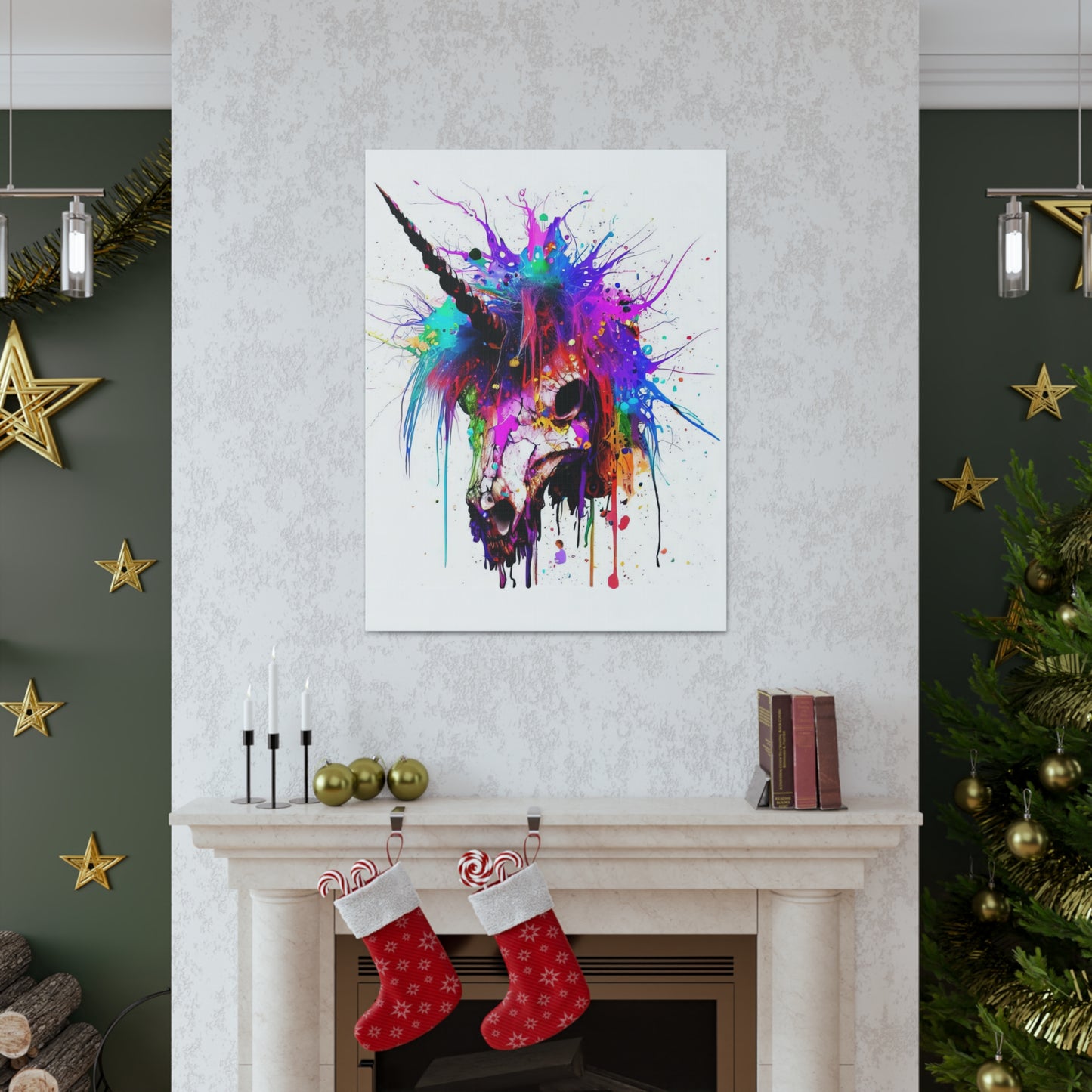 Unicorn Skull - Canvas Wall Art