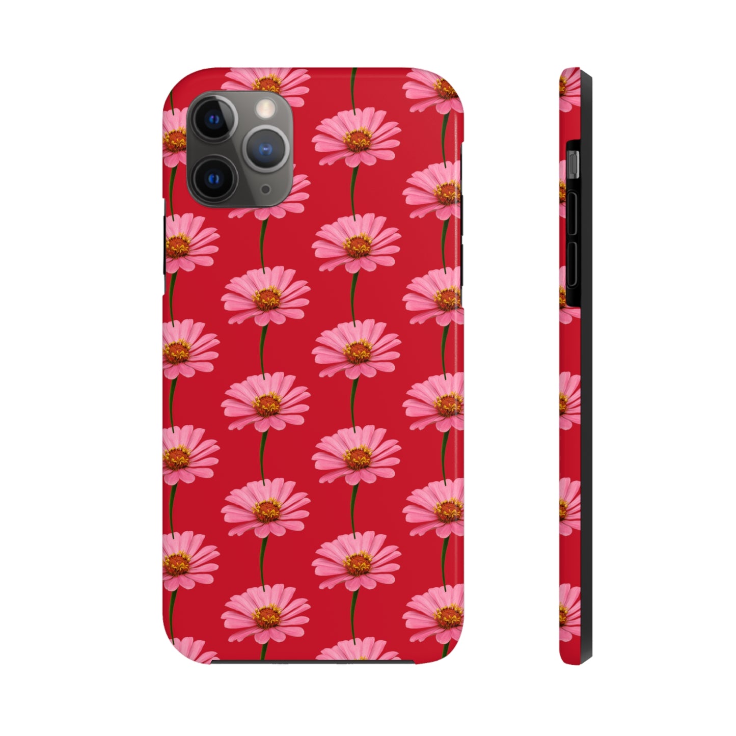 Pink Zinnia Red Tough Phone Case