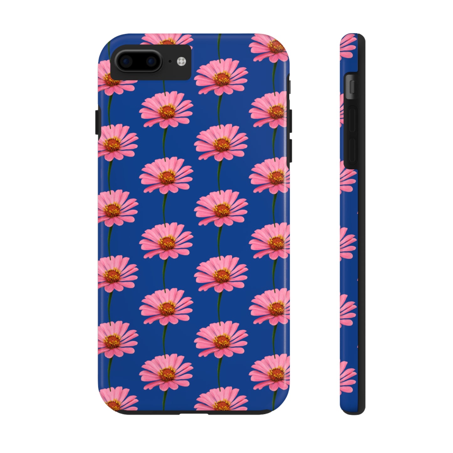 Pink Zinnia Blue Tough Phone Case