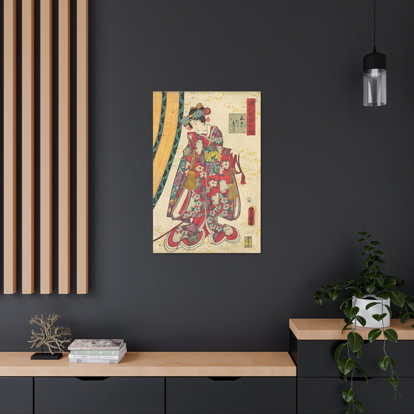 Utagawa Kunisada - Parody of the Third Princess and Kashiwagi Wall Art