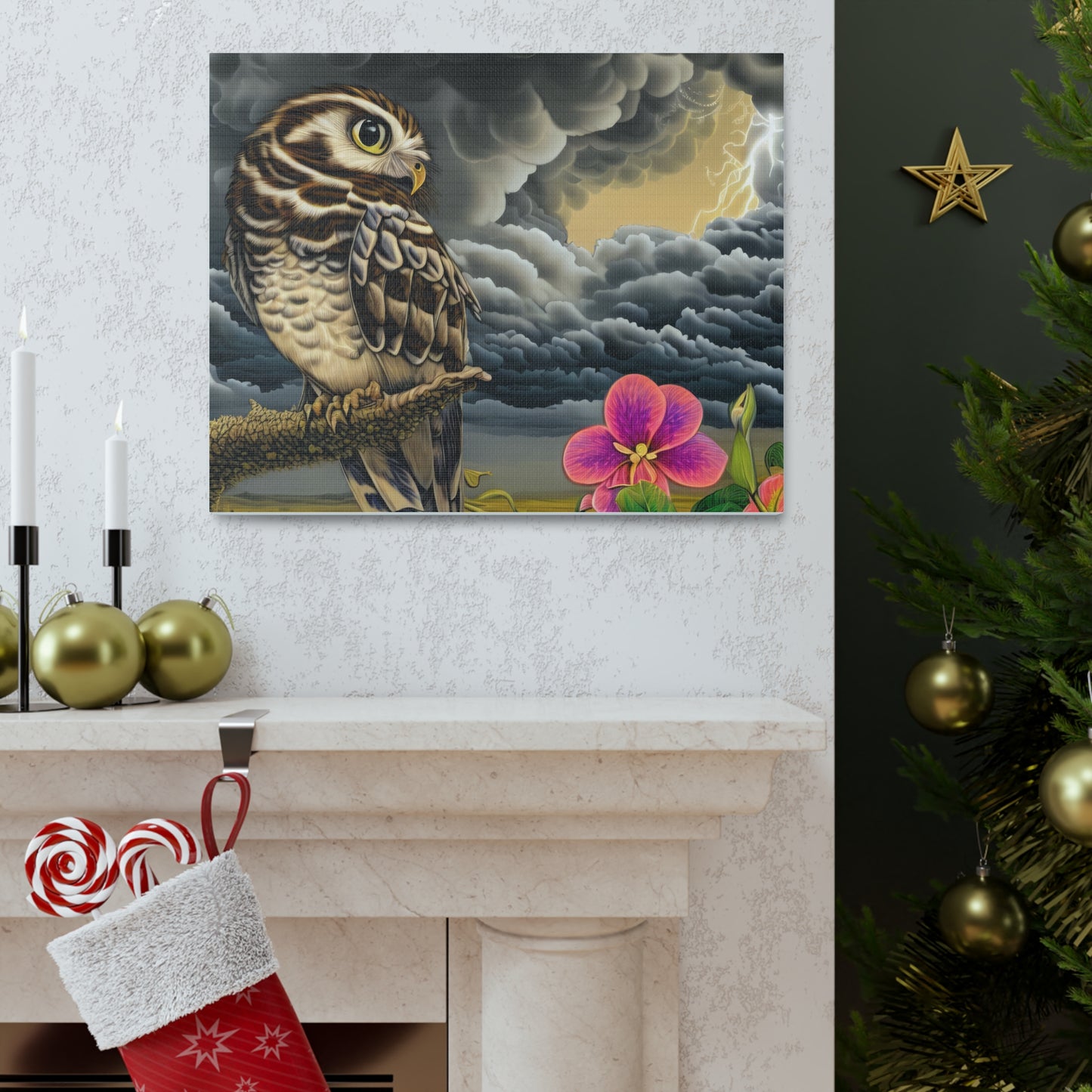 Hawaii Owl - Canvas Wall Art