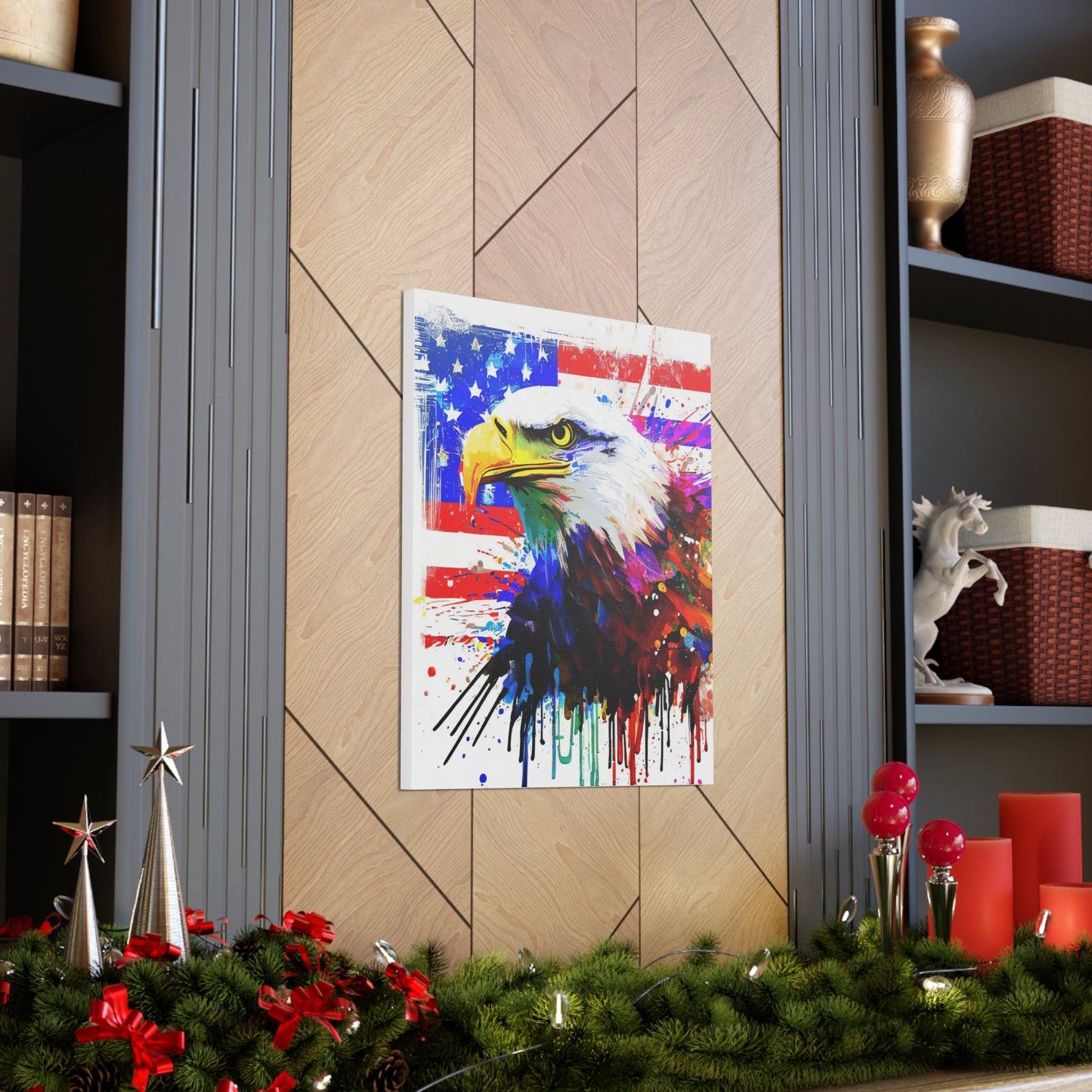 American Eagle Flag  - Canvas Wall Art